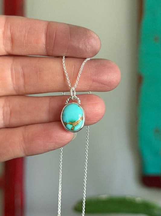 Little Royston Royal Blue Turquoise Necklace in Blue