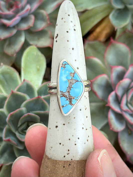 Golden Hills Turquoise Ring in size 6-3/4 to 7