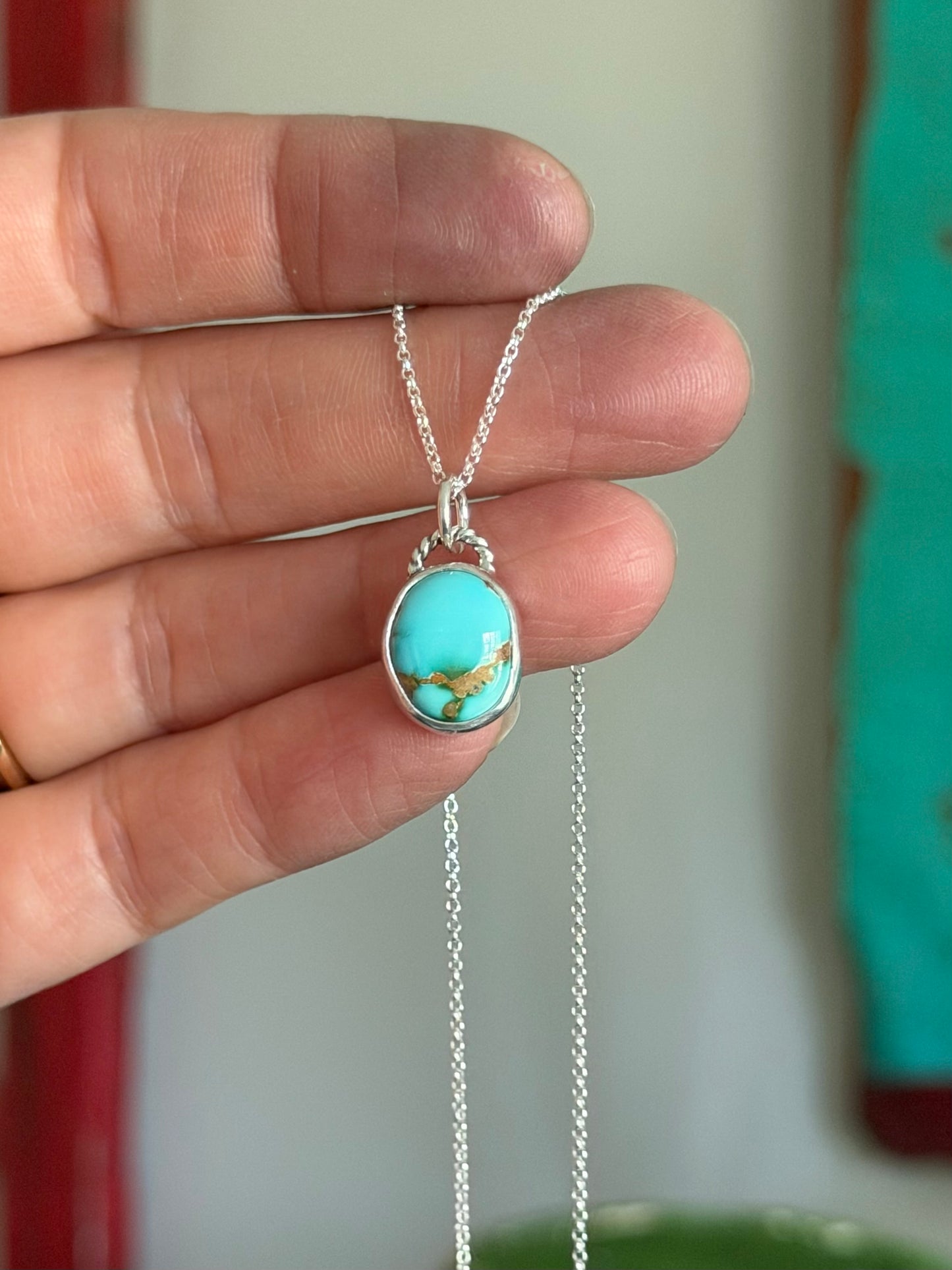 Little Royston Royal Blue Turquoise Necklace in Blue
