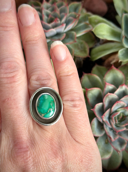 Emerald Valley Turquoise Shadowbox Ring in size 7.5