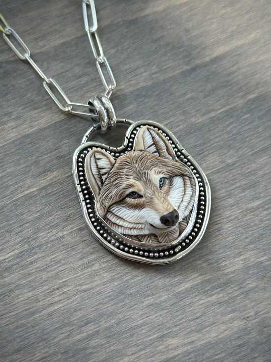 Laura Mears Wolf Pendant