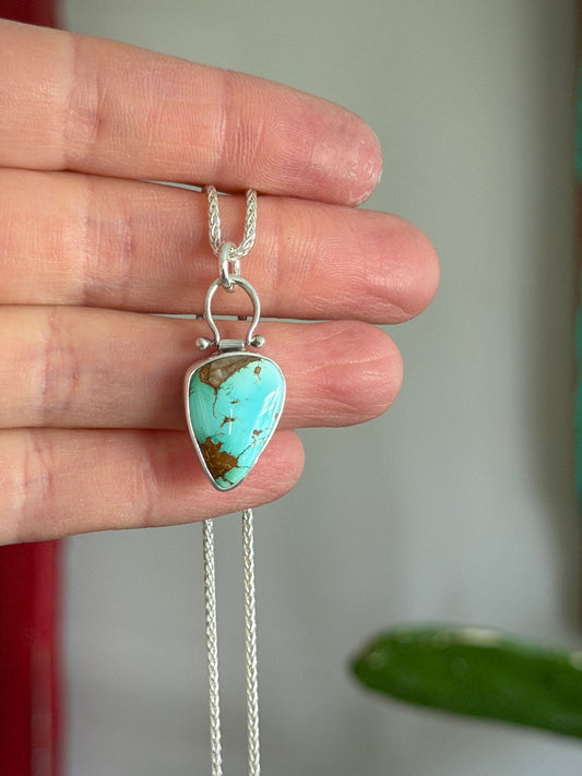 Royston Royal Blue Turquoise Pinned Hinge Pendant