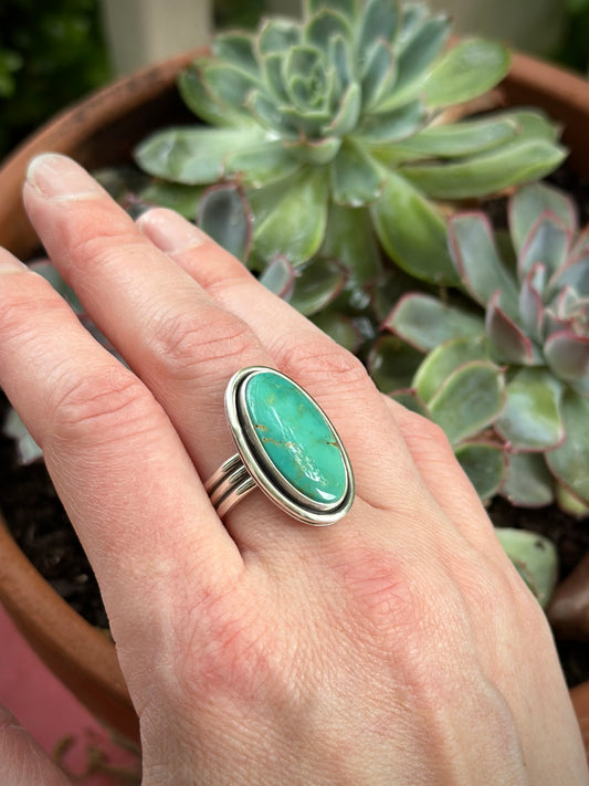 Hardy Pit Turquoise Ring in size 9.25