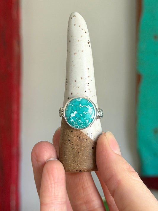 Whitewater Turquoise Ring size 10.75