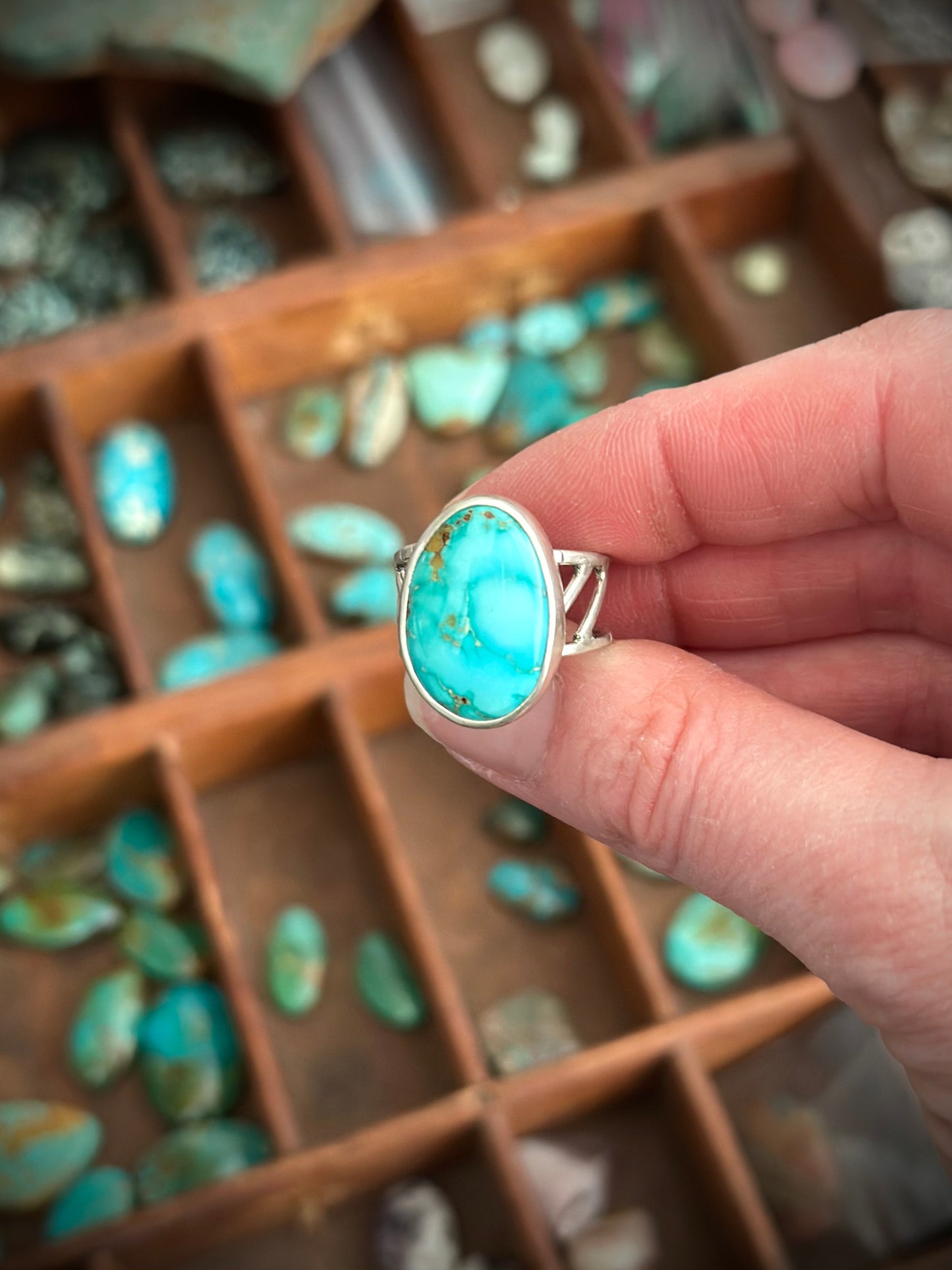 Fox Turquoise Ring in size 8