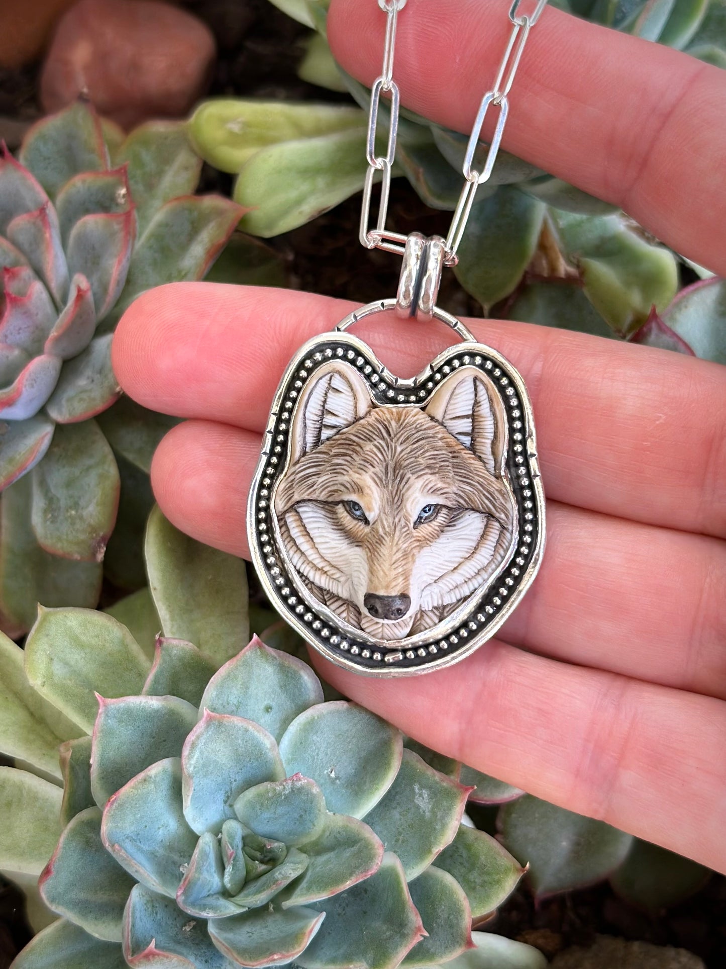 Laura Mears Wolf Pendant