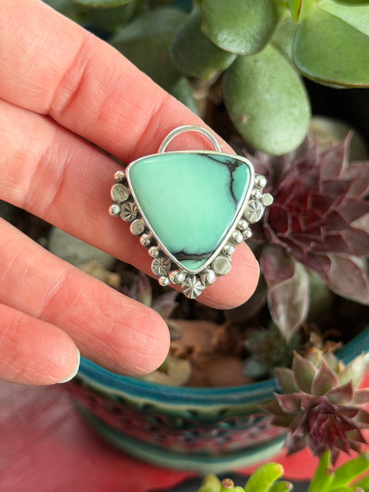 Desert Bloom Variscite Funky Pendant