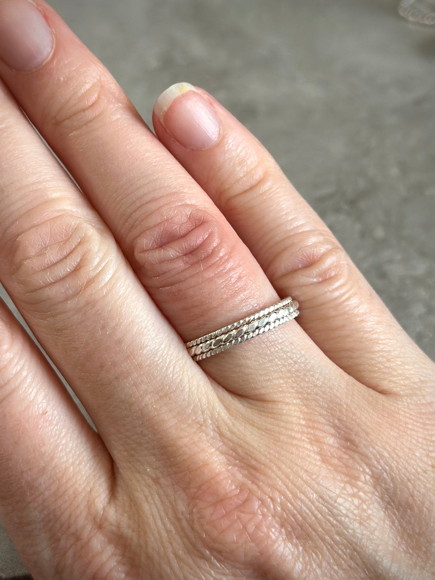 Stacking Rings in Sterling Silver