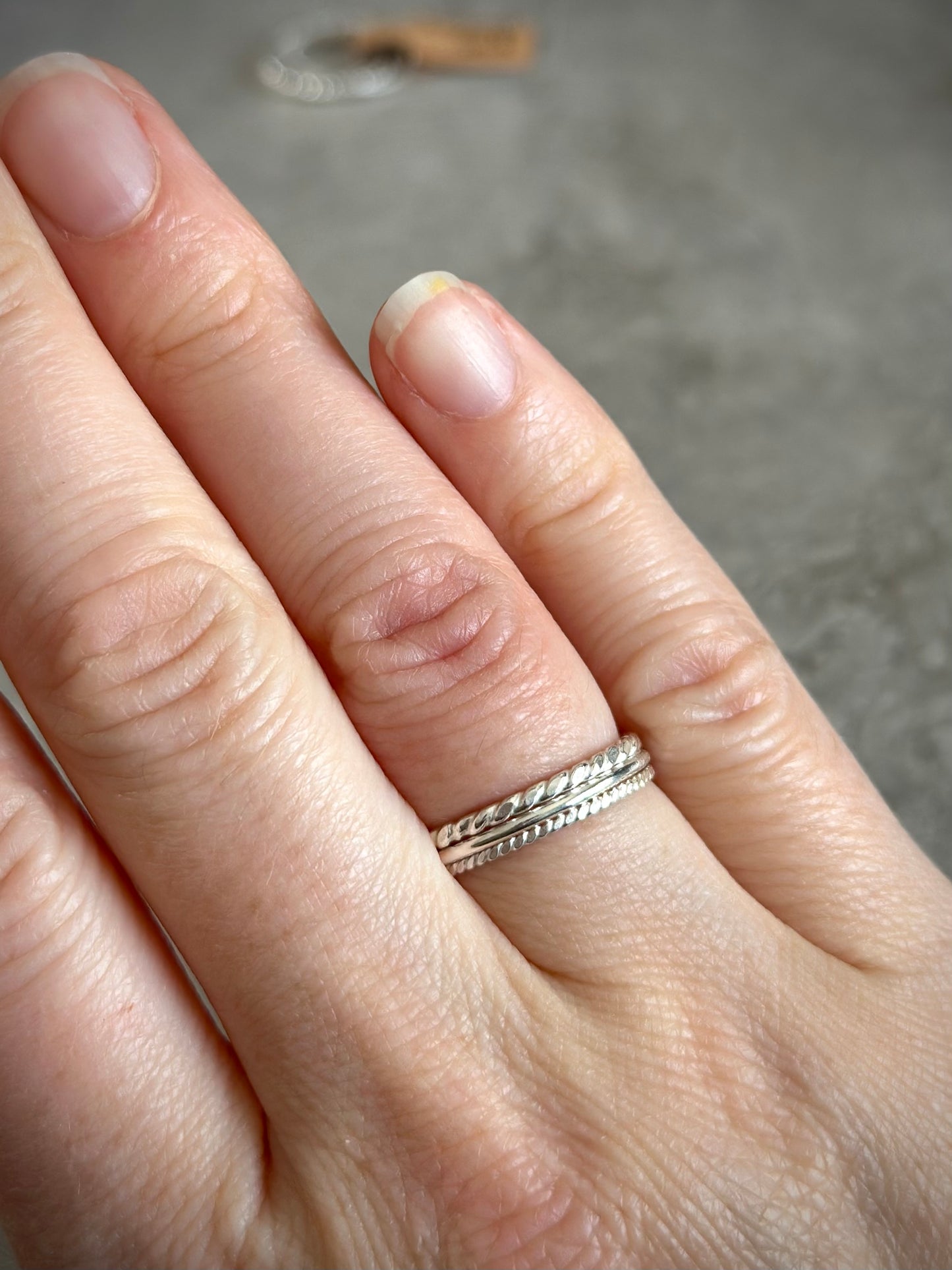 Stacking Rings in Sterling Silver