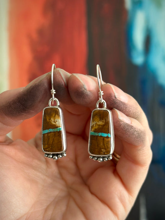 Royston Ribbon Turquoise Earrings