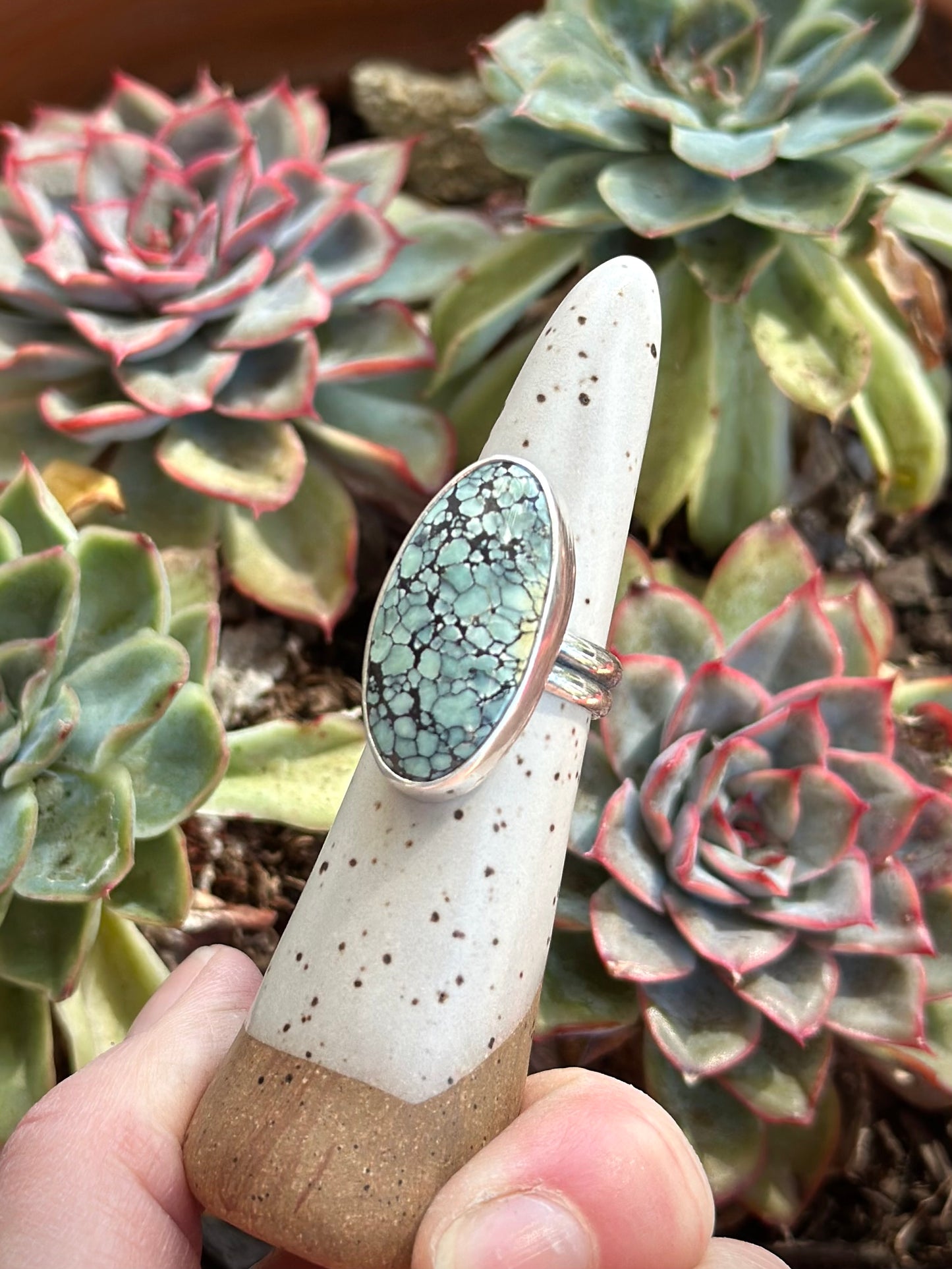 Desert Bloom Variscite Ring in size 6.25
