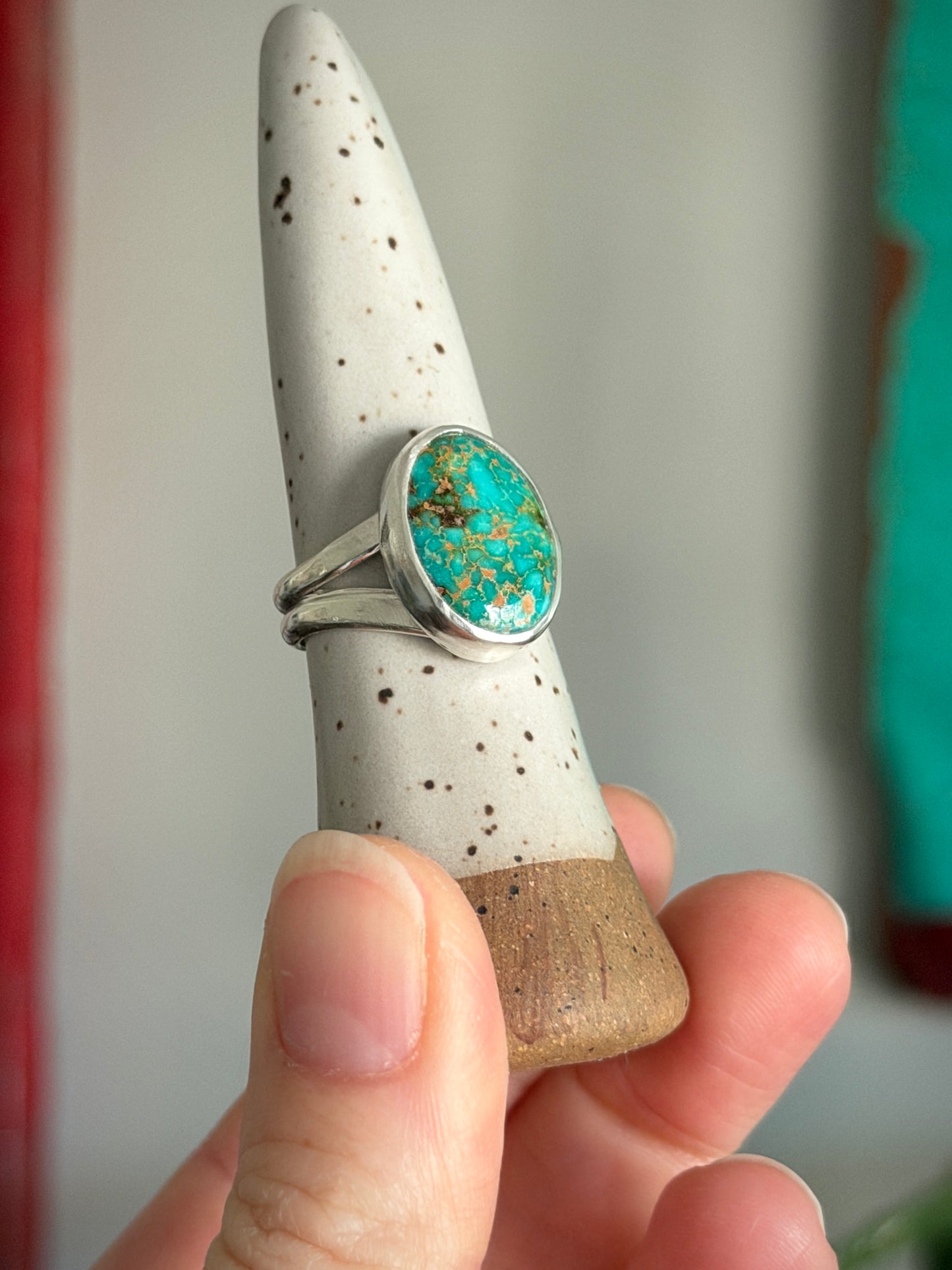 Patagonia Turquoise Ring in green-blue size 8.75