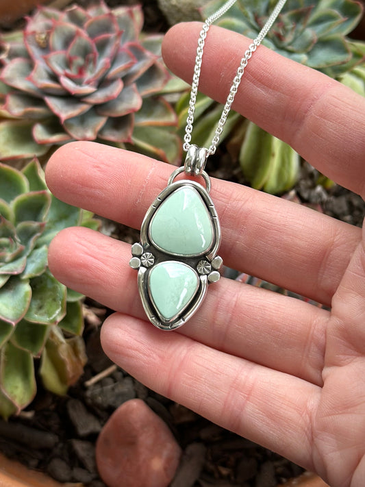 Desert Bloom Variscite Color Totem Pendant Small