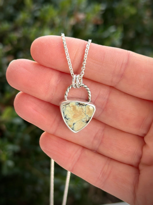 Prince Variscite Triangle Pendant