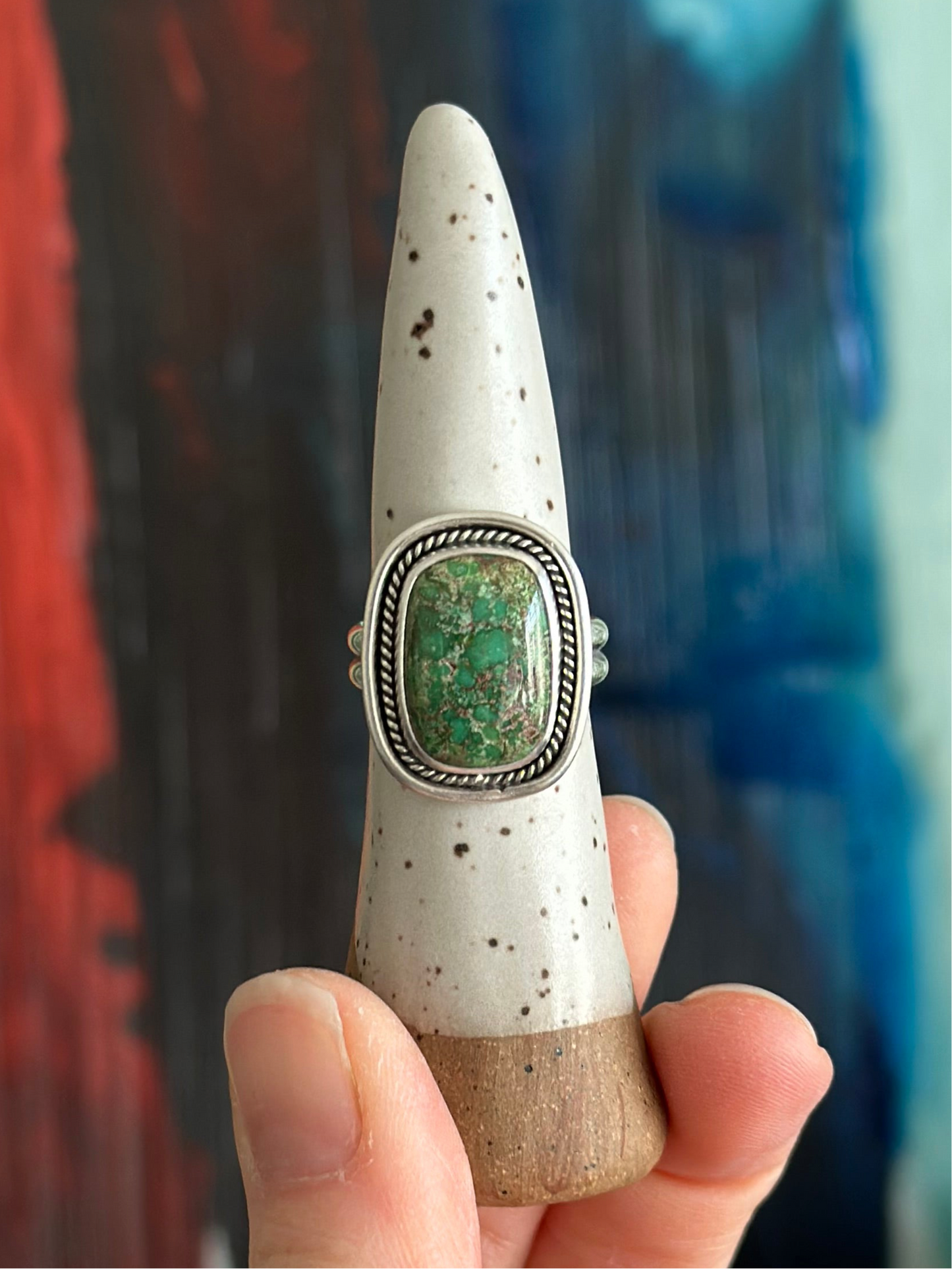 Catalina Turquoise Shadowbox Ring in size 7.5