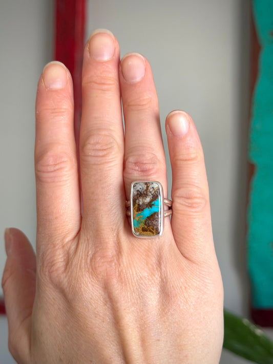 Royston Ribbon Turquoise Ring size 7.75