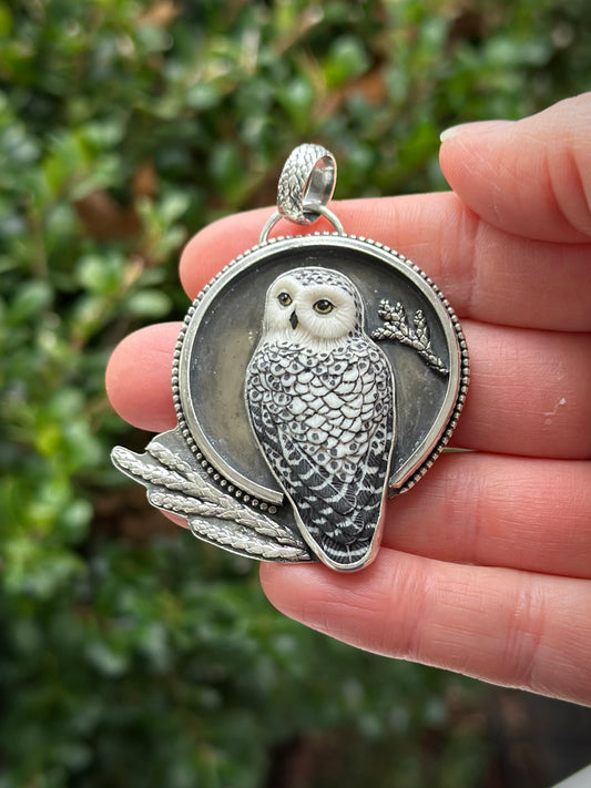 Snowy Owl Laura Mears Designs Pendant
