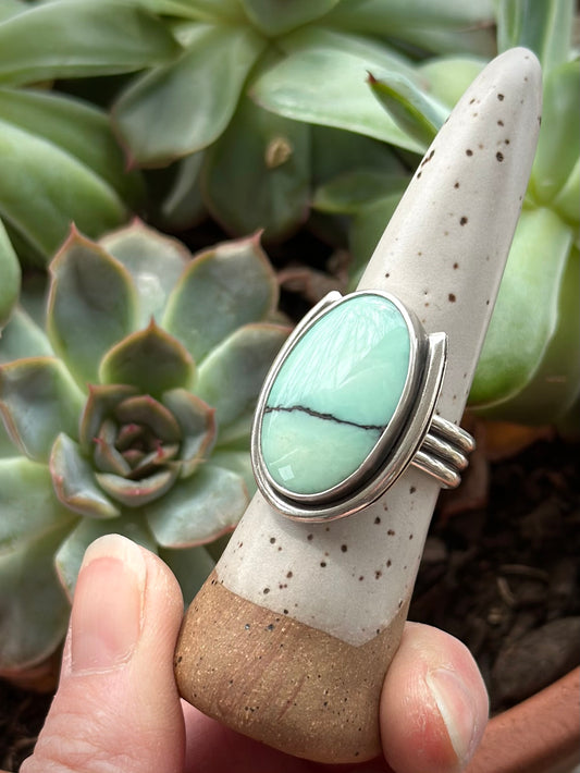 Mint Desert Bloom Variscite Ring in size 9.5