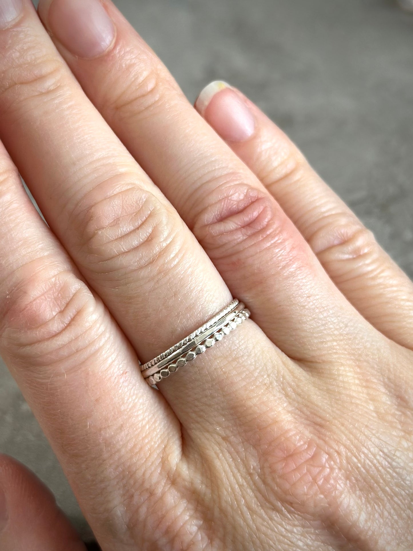 Stacking Rings in Sterling Silver