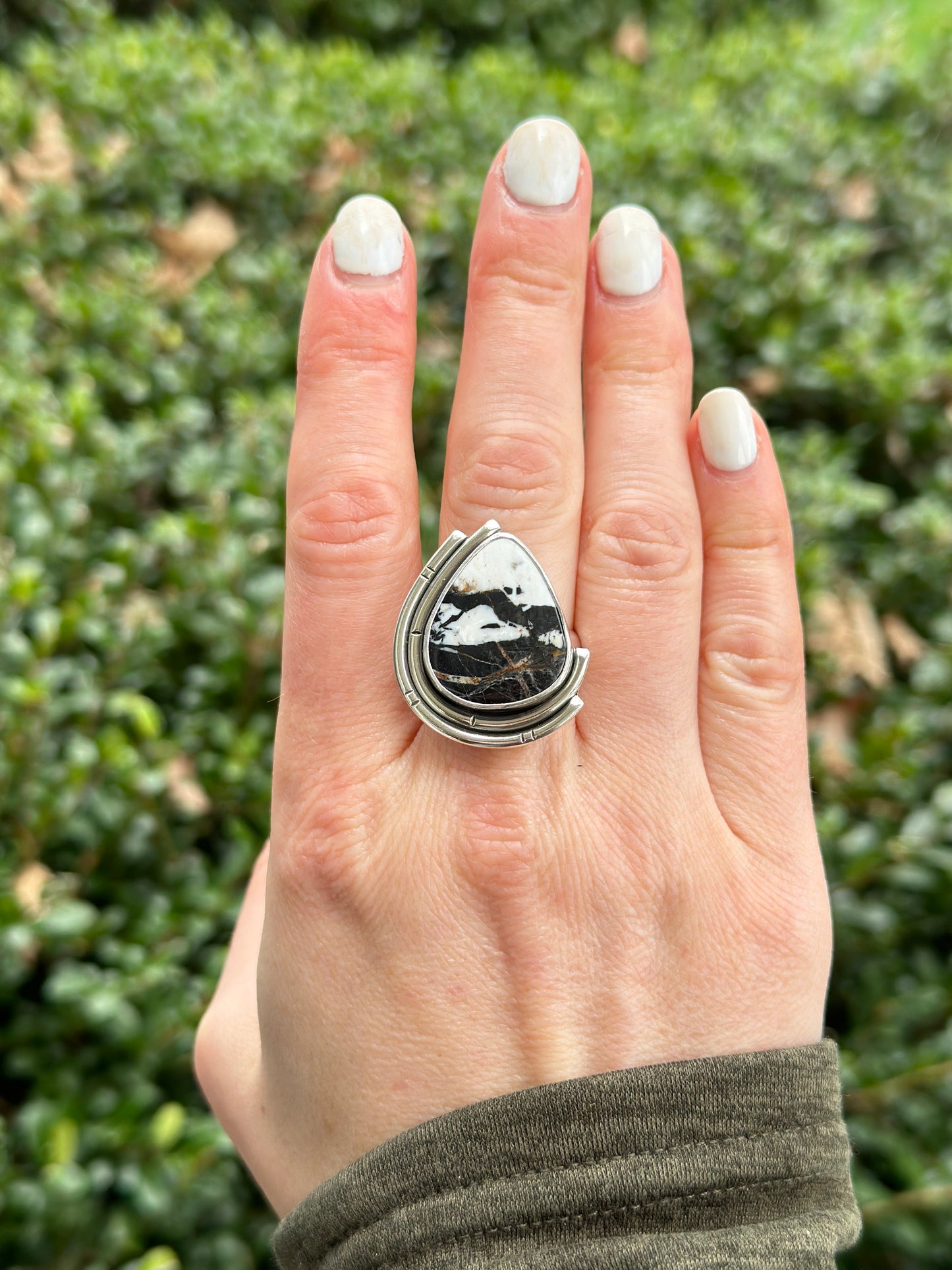 Fox Turquoise + White Buffalo Rings