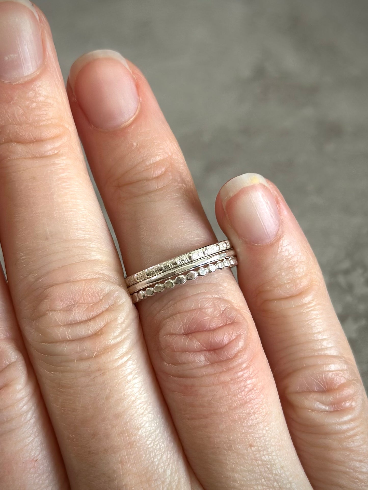 Stacking Rings in Sterling Silver