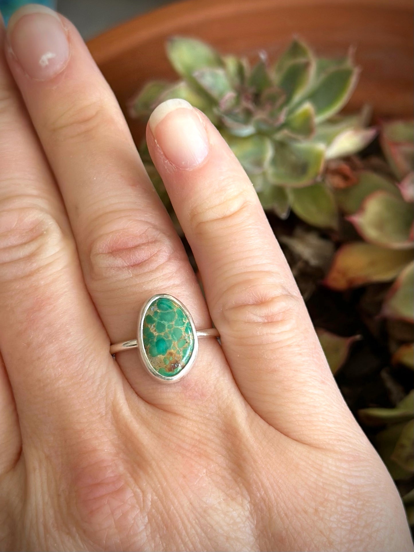 Emerald Valley Stacker Ring in size 7
