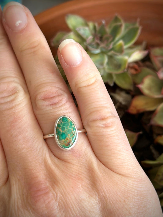 Emerald Valley Stacker Ring in size 7
