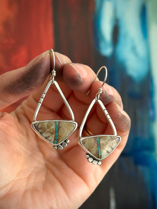 Royston Ribbon Teardrop Hoop Earrings v2