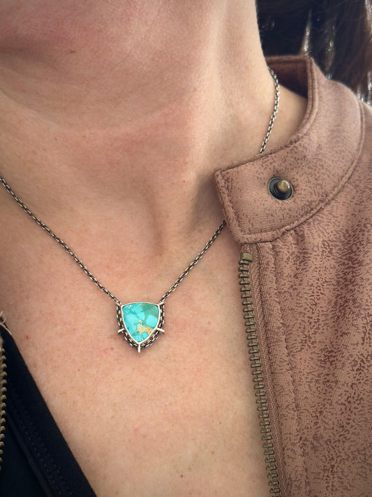 Royston Turquoise Suspended Pendant v5