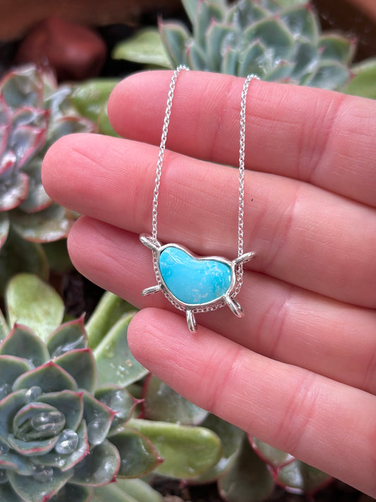 Carico Lake Turquoise Suspended Heart Pendant