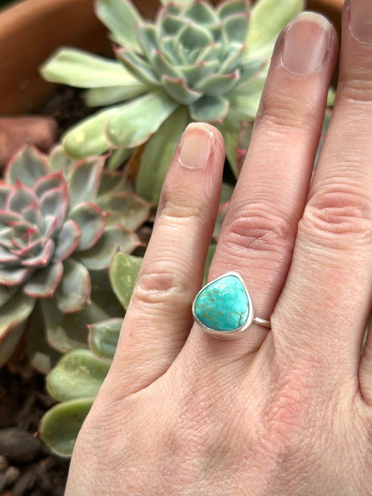 Sierra Bella Turquoise Twist Ring in size 7