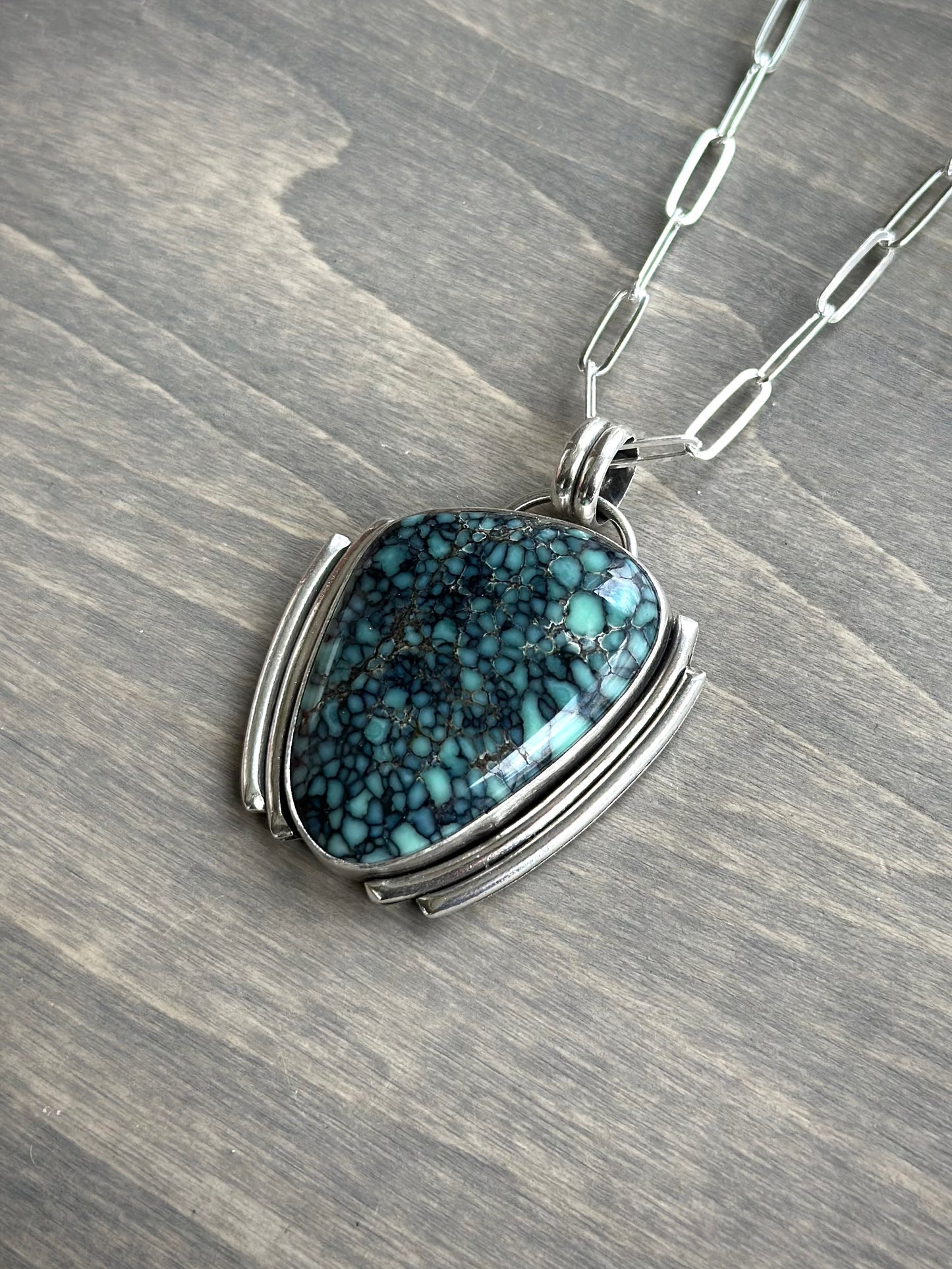 New Lander Variscite Art Deco Pendant