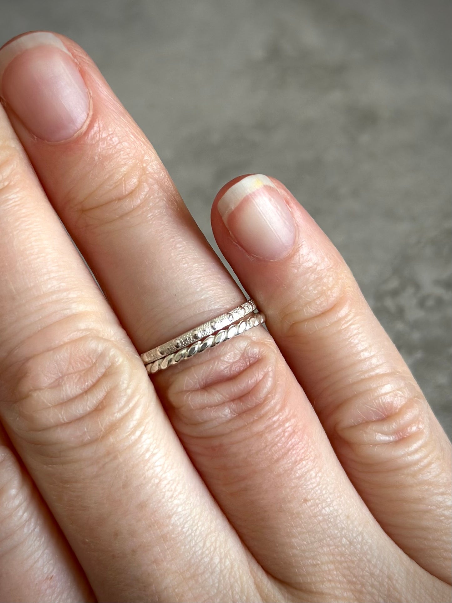 Stacking Rings in Sterling Silver