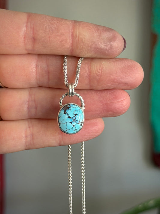 Golden Hills Turquoise Round Pendant