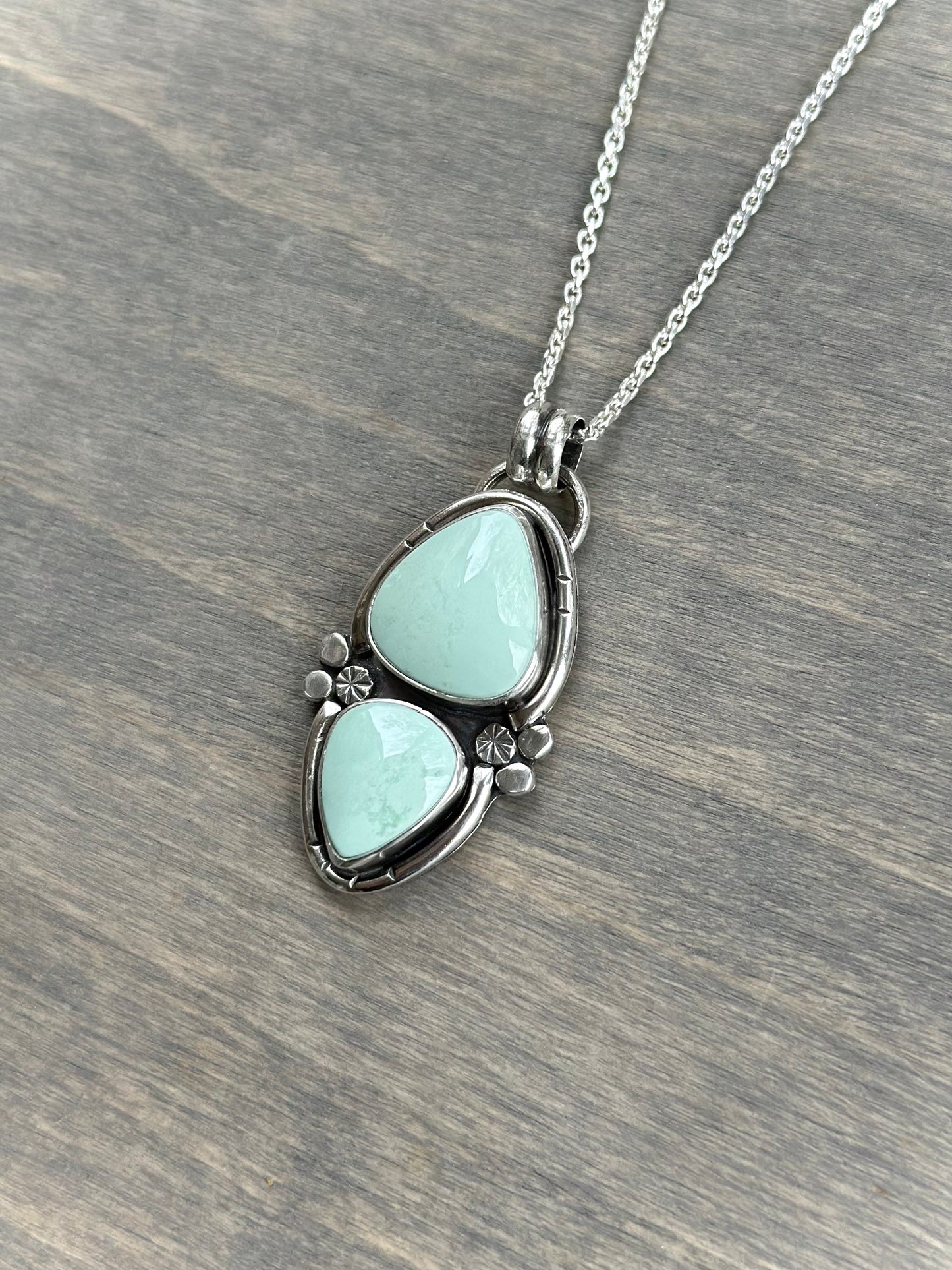 Desert Bloom Variscite Color Totem Pendant Small