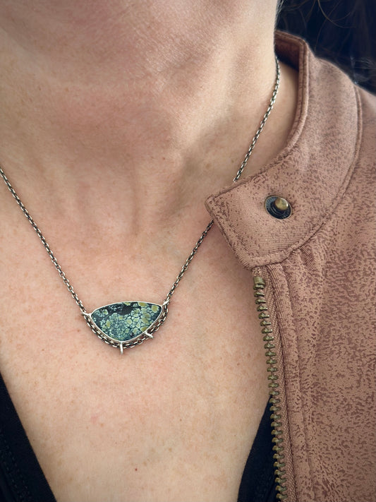 Nautilus Variscite Suspended Pendant v1