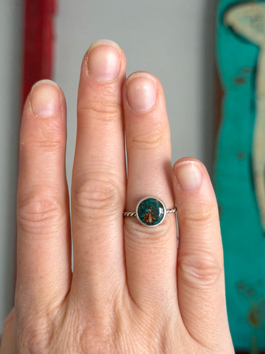 Patagonia Turquoise Ring Dark + Moody Twist Band size 6.25