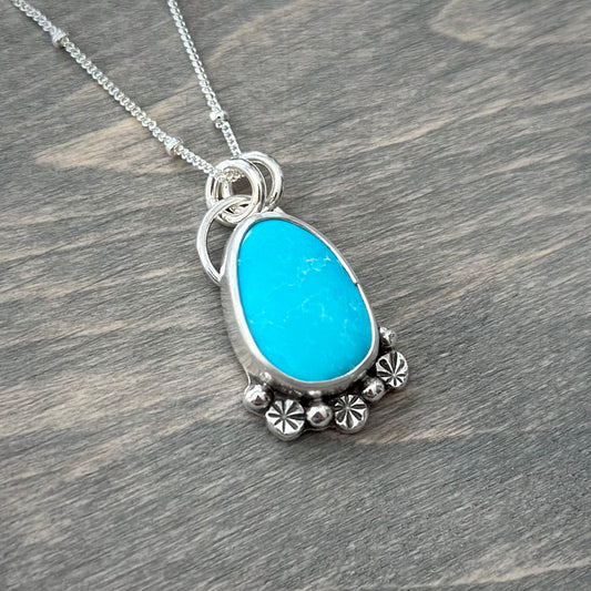 Funky Fox Turquoise Pendant with Stars