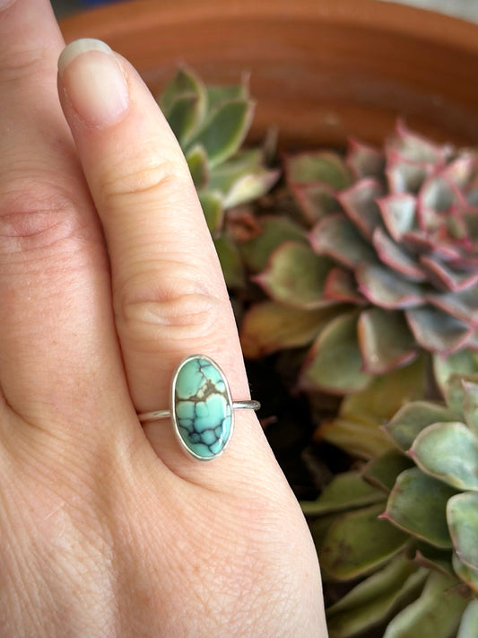 Calypso Variscite Stacker Ring in size 4