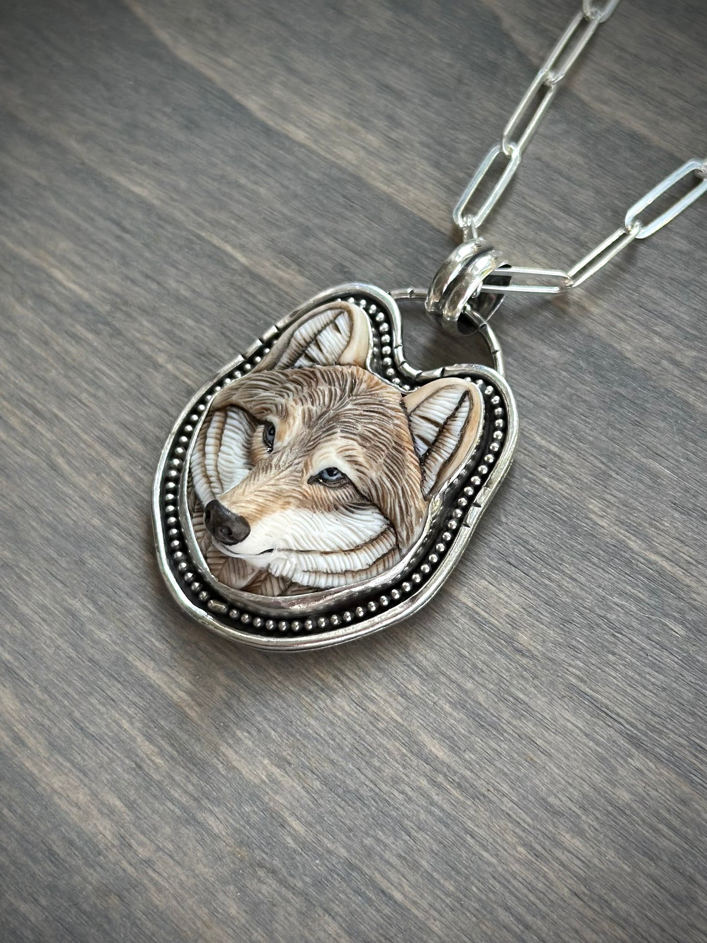 Laura Mears Wolf Pendant