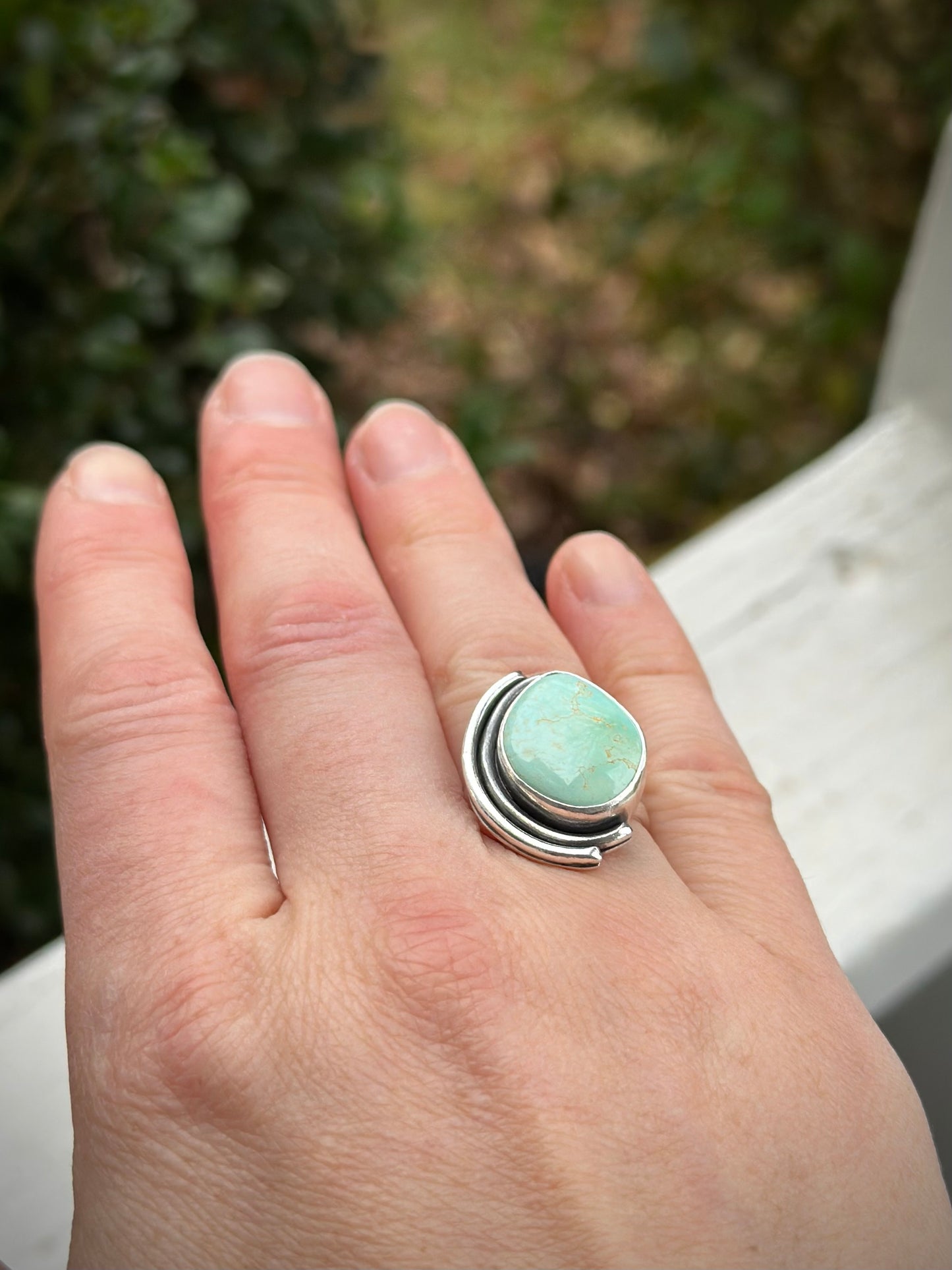 Royston Turquoise Art Deco Ring in size 7