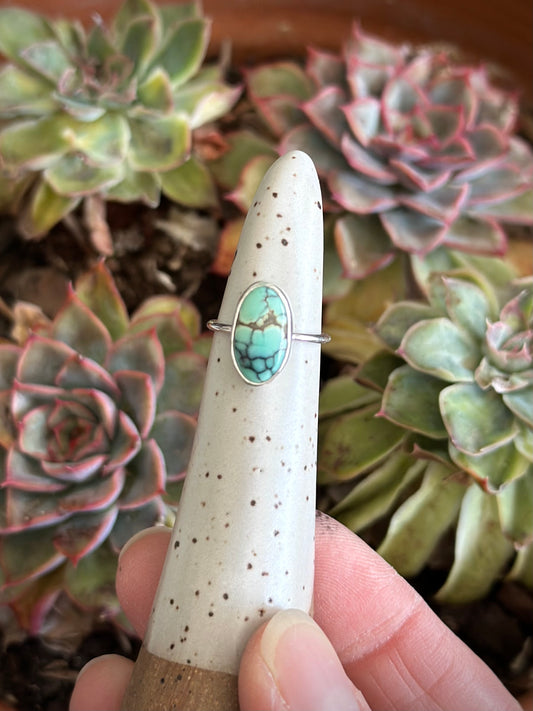 Calypso Variscite Stacker Ring in size 4