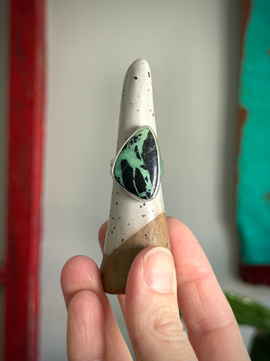 San Pedro Variscite Ring in size 7.25