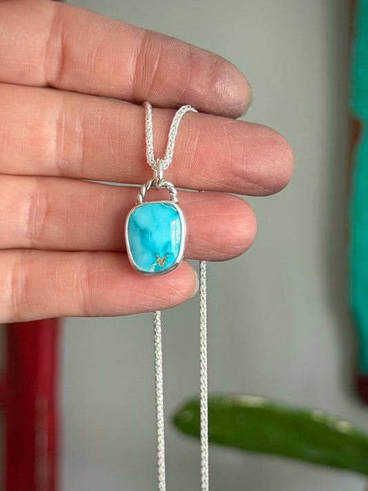 Royston Royal Blue Turquoise Totem Pendant Deeper Blue