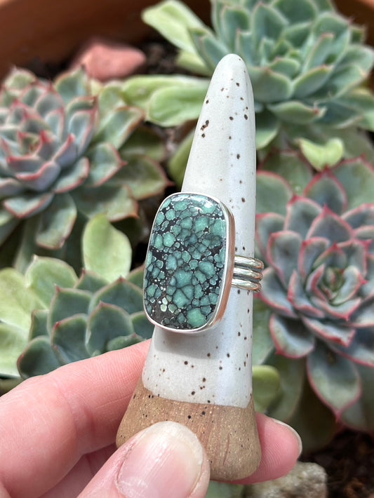Desert Bloom Variscite Ring in size 8.5