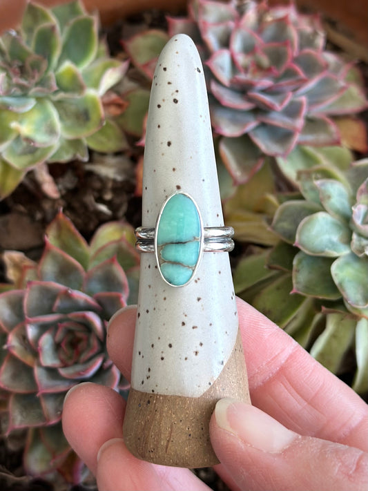 Desert Bloom Variscite Ring in size 7.5