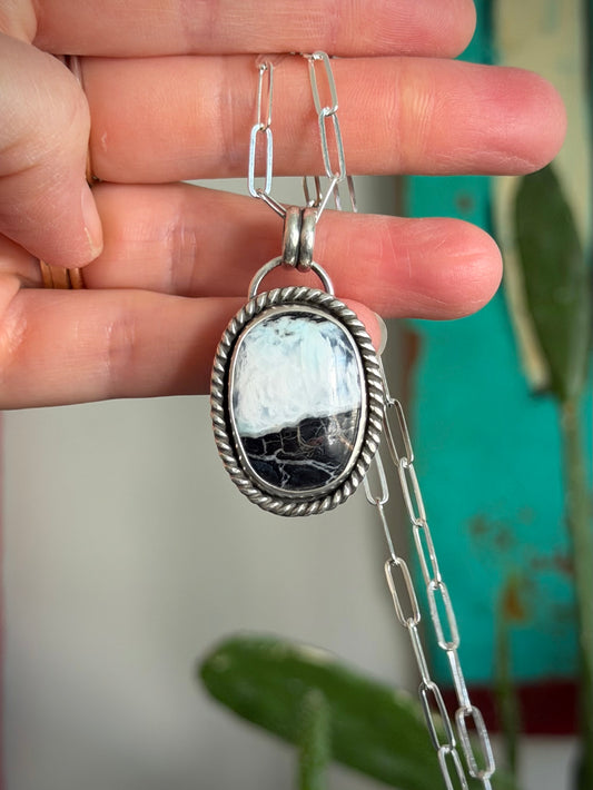 White Buffalo Twist Pendant