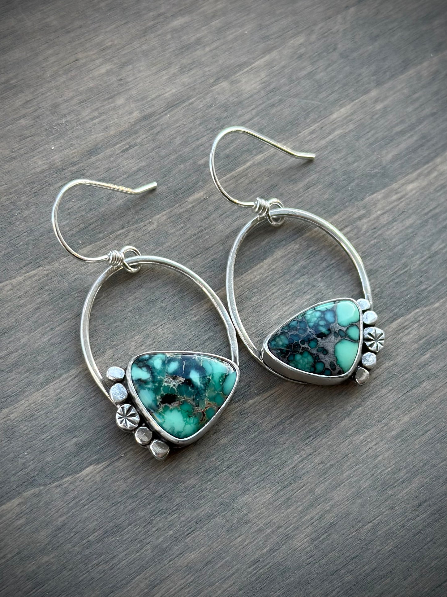 Calypso Variscite Oval Hoop Earrings