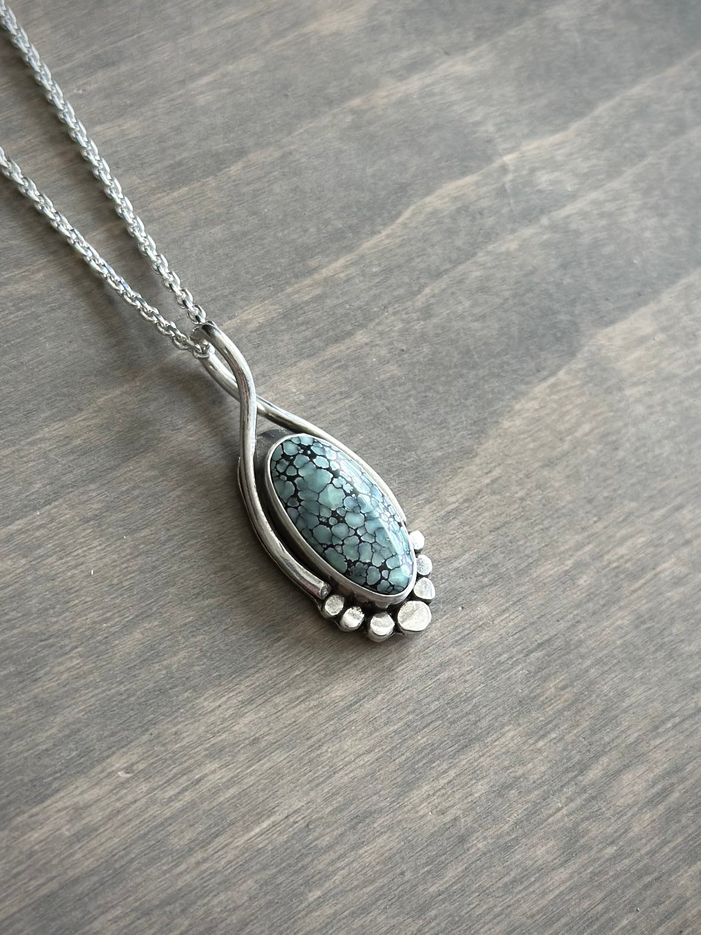 Desert Bloom Variscite Wishbone Pendant