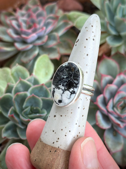 White Buffalo Ring size 7.25